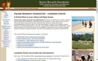 Equine Research Foundation: Learning & Riding Vacations & Internships Homepage