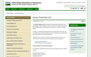 Horse Protection Act Information