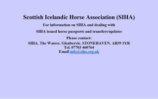 Scottish Icelandic Horse Association