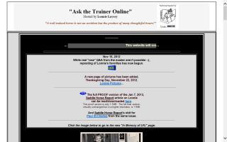 "Ask the Trainer Online" - Lonnie Lavery